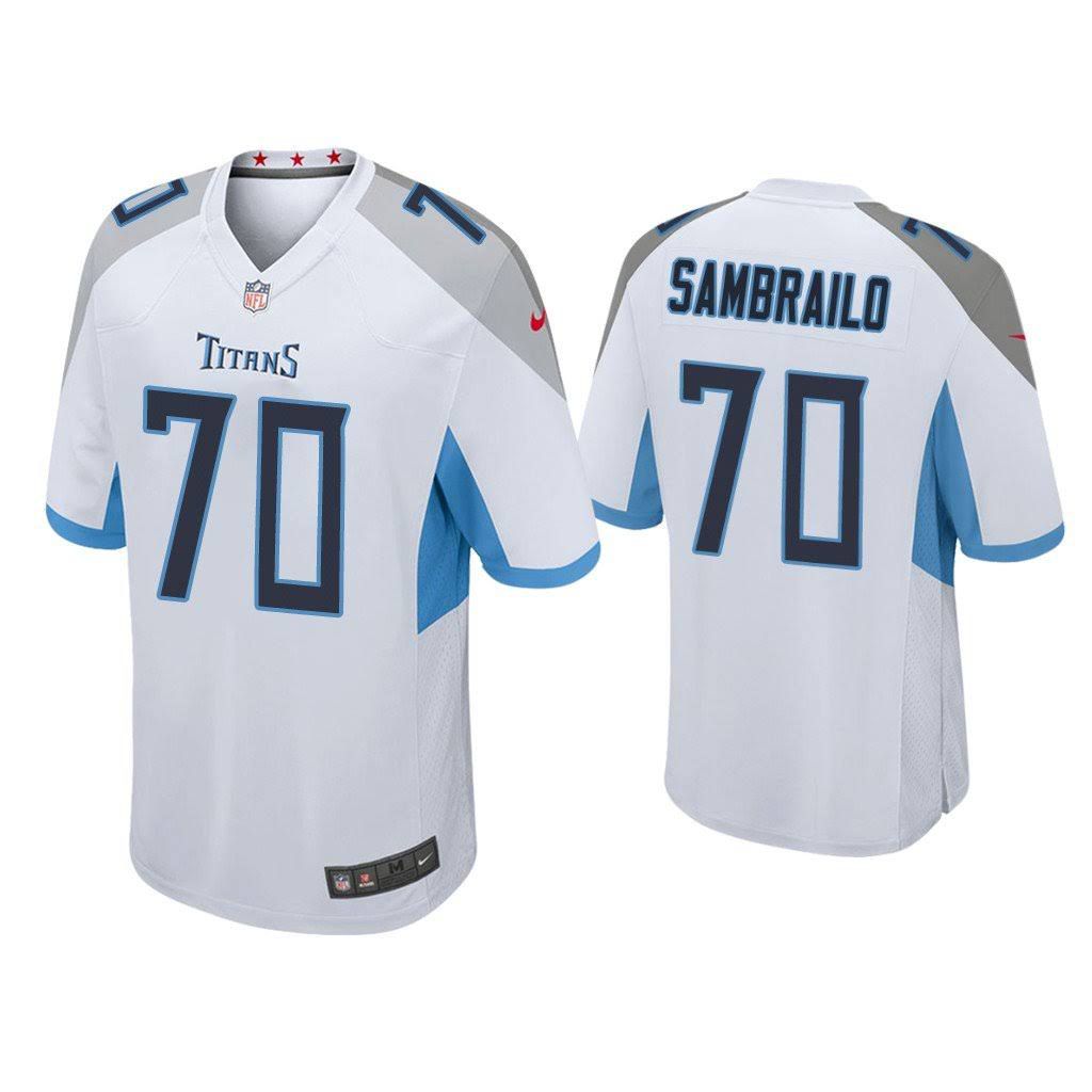 Men Tennessee Titans #70 Ty Sambrailo Nike White Game NFL Jersey